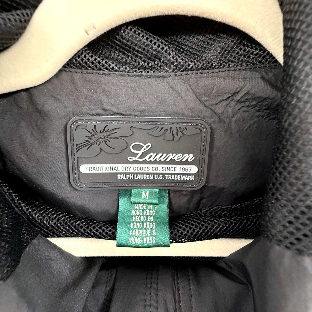 Lauren Ralph Lauren Hooded Utility Jacket Women's Medium Black Toggle Closure - Picture 6 of 11